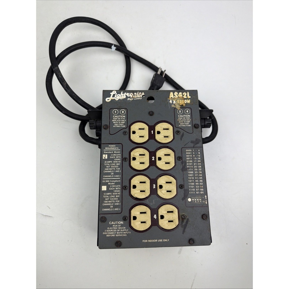Lightronics AS-42L Stage Lighting Power Pack 4 Channel 1200W